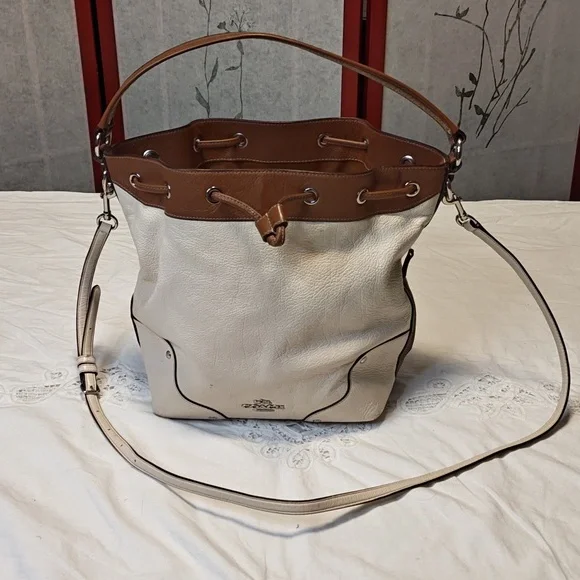 🧧 Coach Original Bucket Bag in Bicolor Leather - Picture 2 of 8